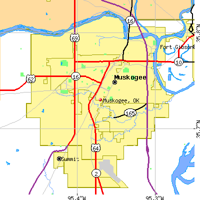 Muskogee map