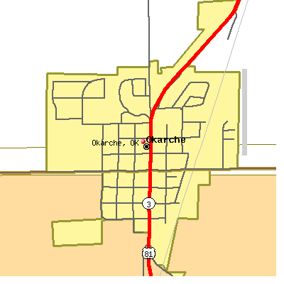 Okarche map
