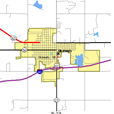 Okemah map