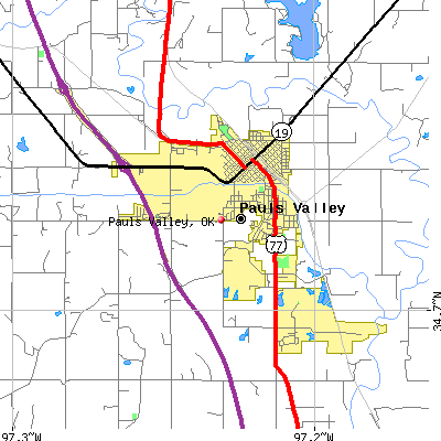 Pauls Valley map