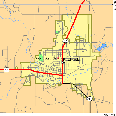 Pawhuska map