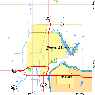 Ponca City map