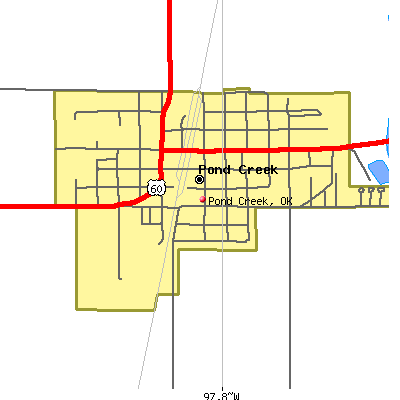 Pond Creek map