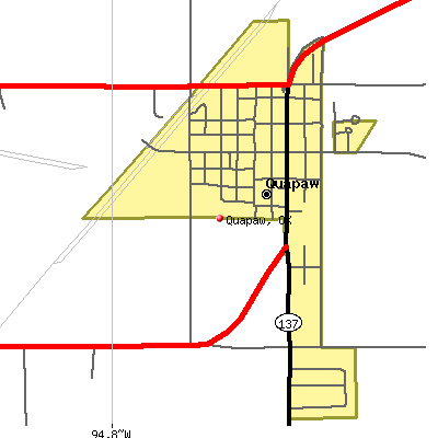 Quapaw map