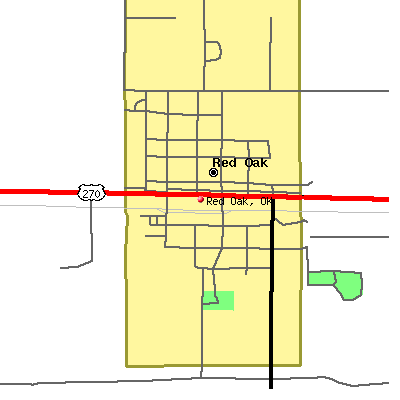 Red Oak map