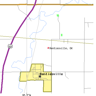 Rentiesville map
