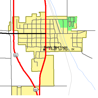 Rush Springs map