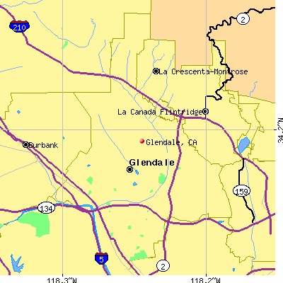 Glendale map