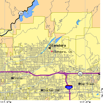 Glendora map