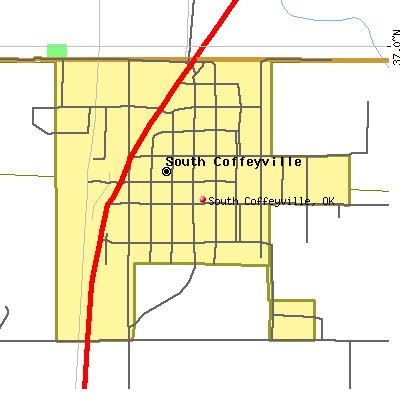 South Coffeyville map