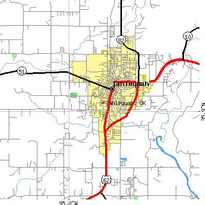 Tahlequah map