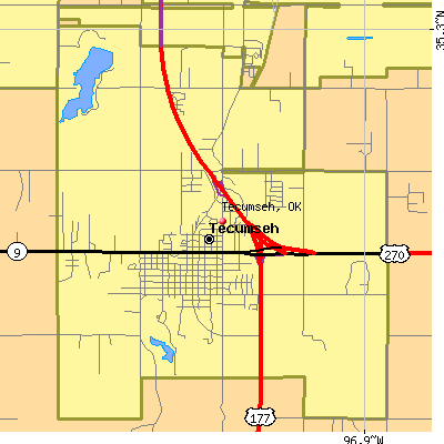 Tecumseh map