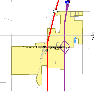 Thackerville map
