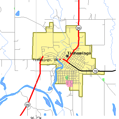Tishomingo map