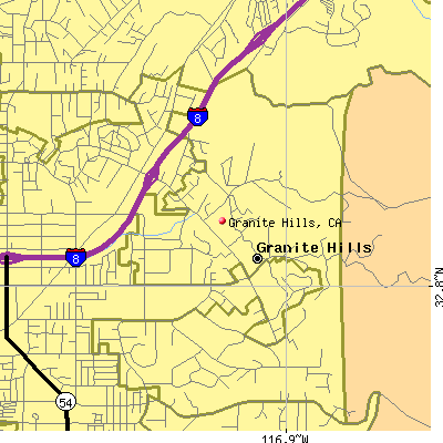 Granite Hills map