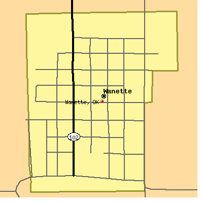 Wanette map