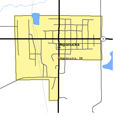 Wapanucka map