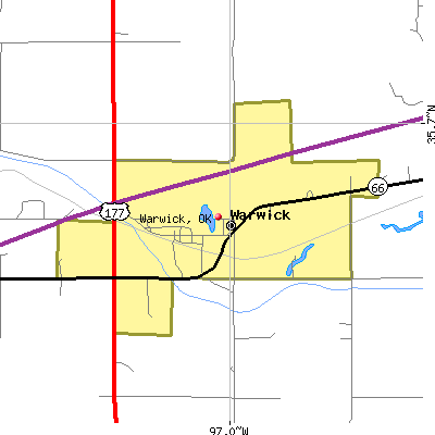 Warwick map