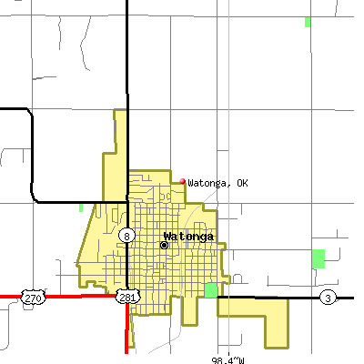 Watonga map