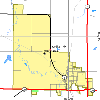 Waurika map
