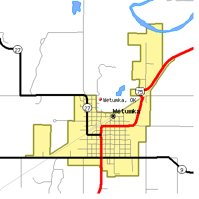Wetumka map