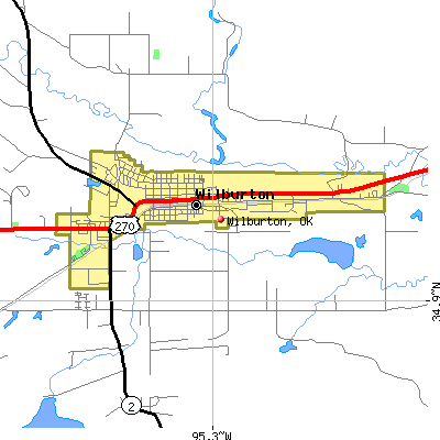 Wilburton map