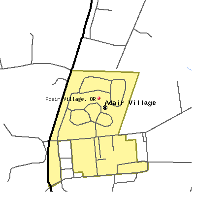 Adair Village map