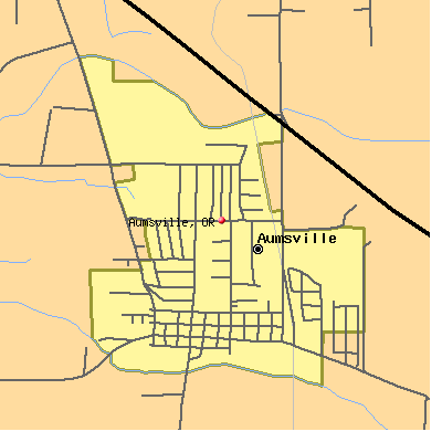 Aumsville map