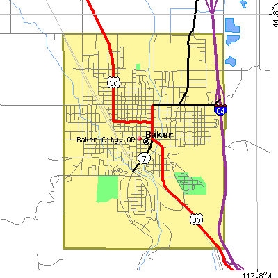 Baker City map