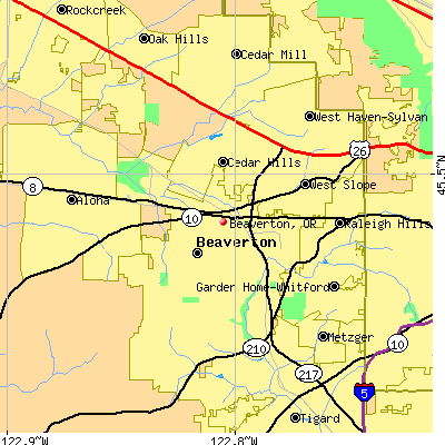 Beaverton map