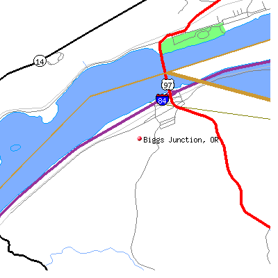 Biggs Junction map