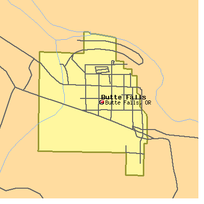 Butte Falls map