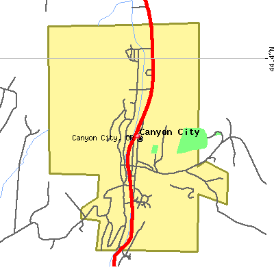 Canyon City map