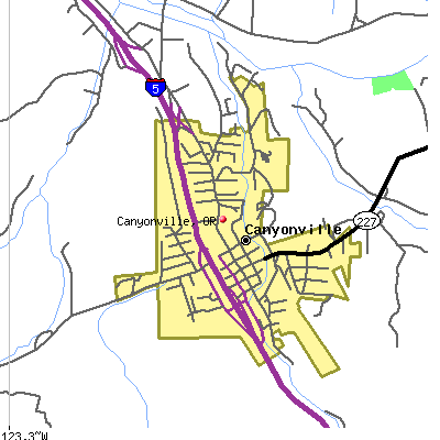 Canyonville map