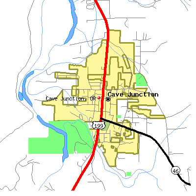 Cave Junction map