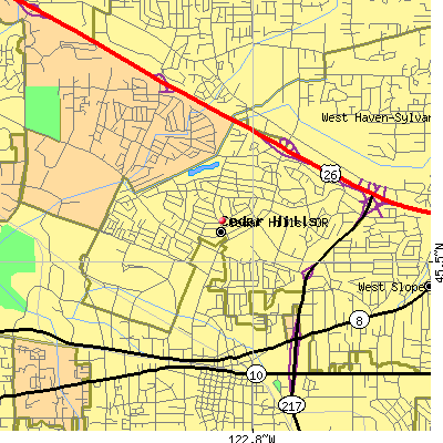Cedar Hills map