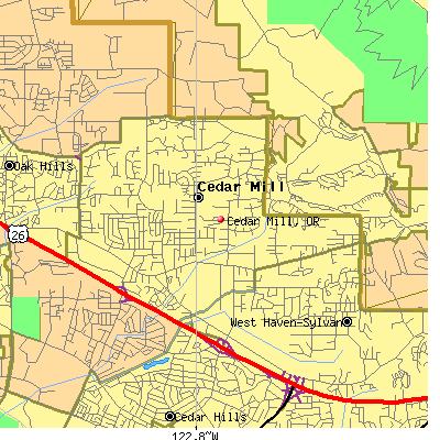 Cedar Mill map