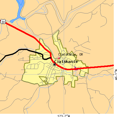 Clatskanie map