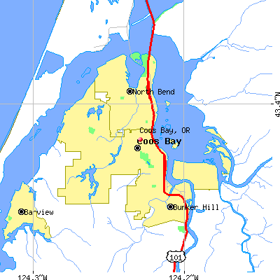 Coos Bay map