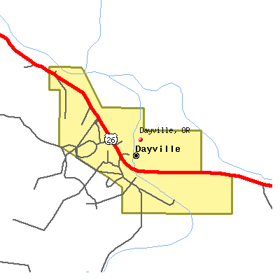 Dayville map