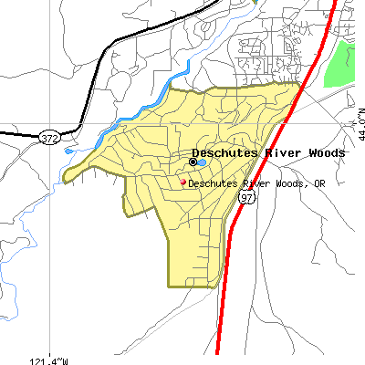 Deschutes River Woods map