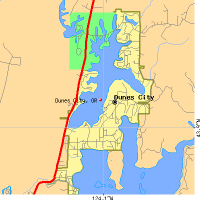 Dunes City map