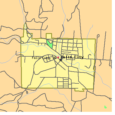 Falls City map