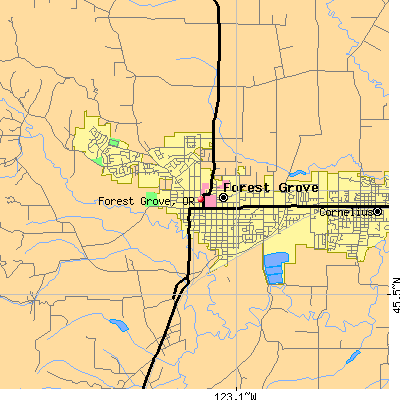 Forest Grove map