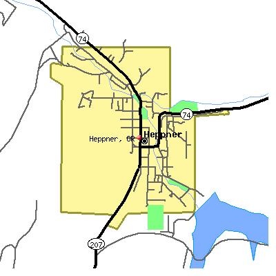 Heppner map