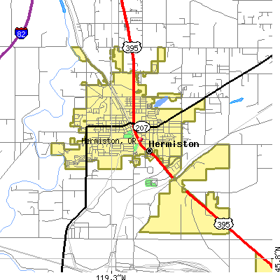 Hermiston map