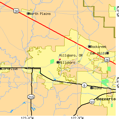 Hillsboro map