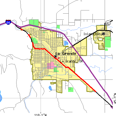 La Grande map