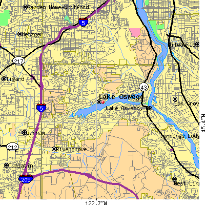 Lake Oswego map