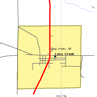 Long Creek map